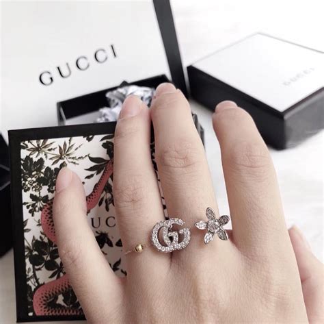 gucci 雙g 花朵戒指